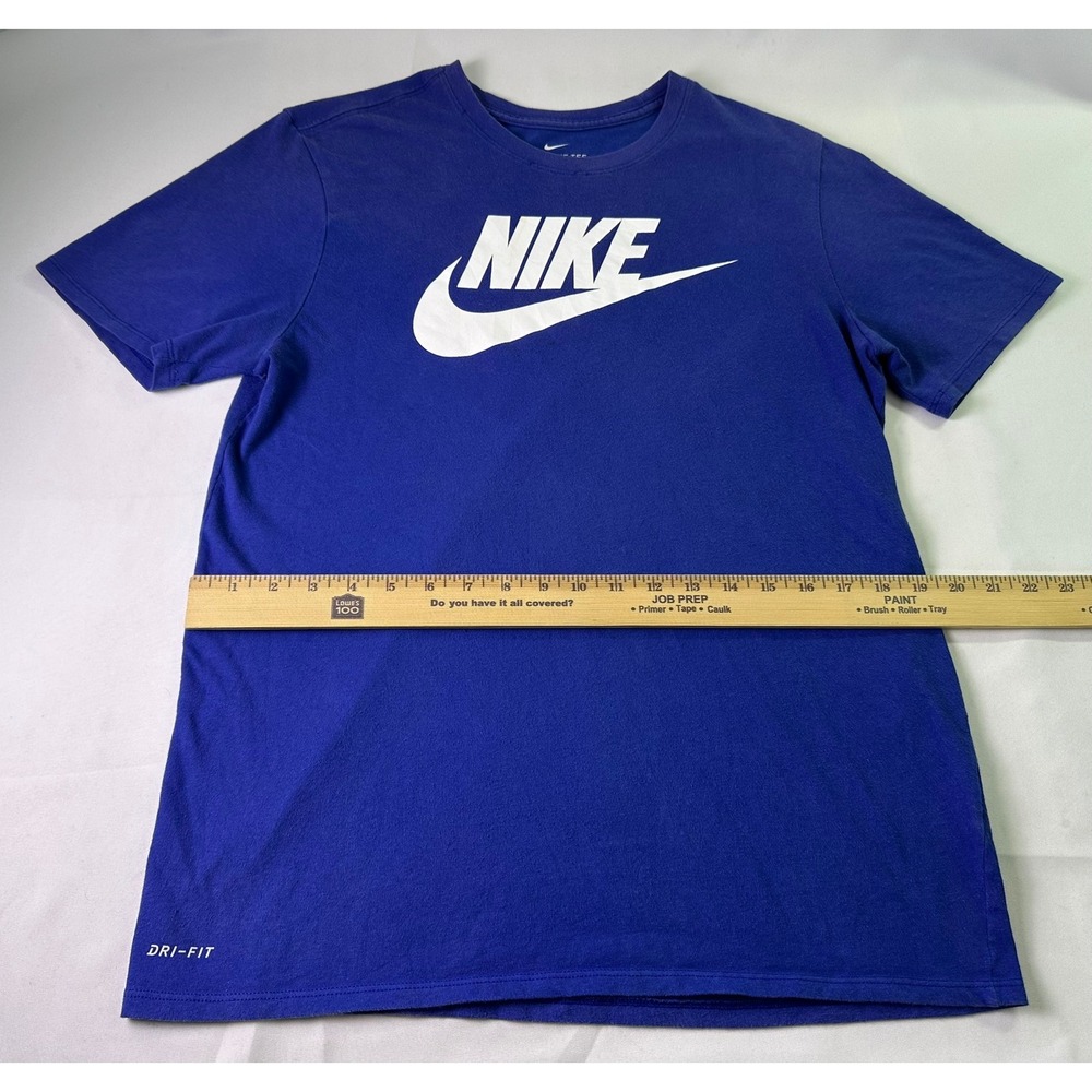 Nike Dri-FIT Mens Royal Blue Graphic Futura Logo Athletic Cut T-Shirt‎ Large - Picture 6 of 9